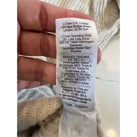 Madewell Cream Woolside Pullover V-Neck Sweater Women’s Sz M - Picture 6 of 7